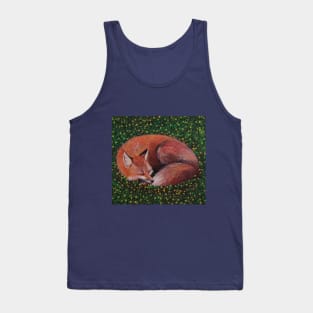 fox sleeping in buttercups Tank Top